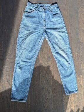 Women's Vintage Lee Light Blue Denim Jeans - High Waist Straight Leg